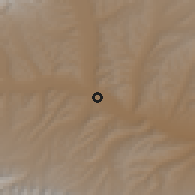 Shaded relief of the 54 km around Xining, drawn from the GMTED2010 grid
