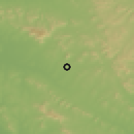 Shaded relief of the 55 km around Xintai, drawn from the GMTED2010 grid