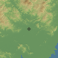 Shaded relief of the 58 km around Chaozhou, drawn from the GMTED2010 grid