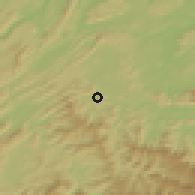 Shaded relief of the 57 km around Xunchang, drawn from the GMTED2010 grid