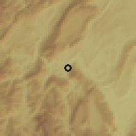 Shaded relief of the 56 km around Yaan, drawn from the GMTED2010 grid