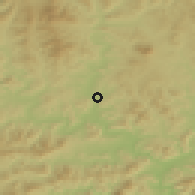 Shaded relief of the 53 km around Chengde, drawn from the GMTED2010 grid