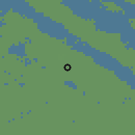 Shaded relief of the 55 km around Yancheng, drawn from the GMTED2010 grid