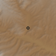Shaded relief of the 54 km around Yaojie, drawn from the GMTED2010 grid
