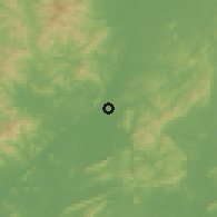 Shaded relief of the 58 km around Yashan, drawn from the GMTED2010 grid
