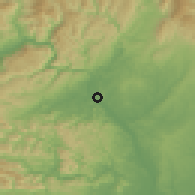 Shaded relief of the 56 km around Yichang, drawn from the GMTED2010 grid