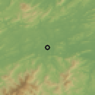 Shaded relief of the 57 km around Yichun, drawn from the GMTED2010 grid