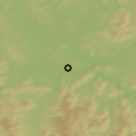 Shaded relief of the 50 km around Yichun, drawn from the GMTED2010 grid