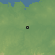 Shaded relief of the 59 km around Chengmai, drawn from the GMTED2010 grid