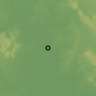 Shaded relief of the 56 km around Yingzhong, drawn from the GMTED2010 grid