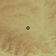Shaded relief of the 55 km around Yinzhuang, drawn from the GMTED2010 grid