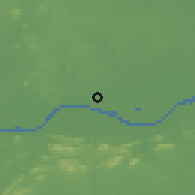 Shaded relief of the 56 km around Yizheng, drawn from the GMTED2010 grid