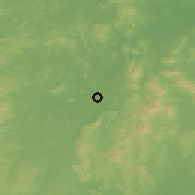Shaded relief of the 57 km around Yongfeng, drawn from the GMTED2010 grid