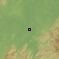 Shaded relief of the 57 km around Yongzhou, drawn from the GMTED2010 grid