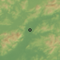 Shaded relief of the 58 km around Yuancheng, drawn from the GMTED2010 grid
