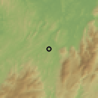 Shaded relief of the 57 km around Chenzhou, drawn from the GMTED2010 grid