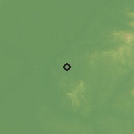 Shaded relief of the 56 km around Yueyang, drawn from the GMTED2010 grid
