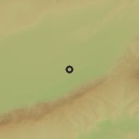 Shaded relief of the 55 km around Yuncheng, drawn from the GMTED2010 grid