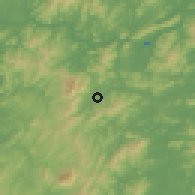 Shaded relief of the 58 km around Yuncheng, drawn from the GMTED2010 grid