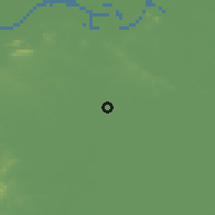 Shaded relief of the 56 km around Yunyang, drawn from the GMTED2010 grid