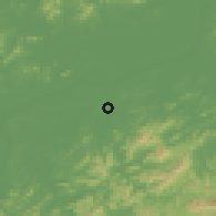 Shaded relief of the 56 km around Chizhou, drawn from the GMTED2010 grid