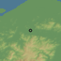 Shaded relief of the 56 km around Yuyao, drawn from the GMTED2010 grid