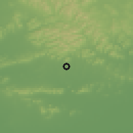 Shaded relief of the 55 km around Zaozhuang, drawn from the GMTED2010 grid
