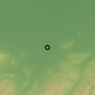 Shaded relief of the 54 km around Zhangdian, drawn from the GMTED2010 grid