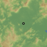 Shaded relief of the 58 km around Zhangzhou, drawn from the GMTED2010 grid