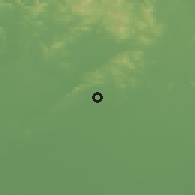 Shaded relief of the 53 km around Zhaogezhuang, drawn from the GMTED2010 grid