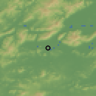 Shaded relief of the 58 km around Zhaoqing, drawn from the GMTED2010 grid