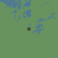 Shaded relief of the 56 km around Zhaoyang, drawn from the GMTED2010 grid