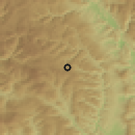 Shaded relief of the 56 km around Zhengchang, drawn from the GMTED2010 grid