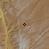 Shaded relief of the 57 km around Zhenhai, drawn from the GMTED2010 grid
