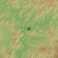 Shaded relief of the 57 km around Zhicheng, drawn from the GMTED2010 grid
