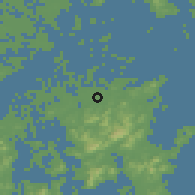 Shaded relief of the 58 km around Zhongshan, drawn from the GMTED2010 grid