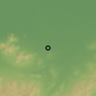 Shaded relief of the 54 km around Zhoucun, drawn from the GMTED2010 grid