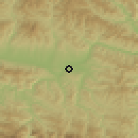 Shaded relief of the 56 km around Ankang, drawn from the GMTED2010 grid