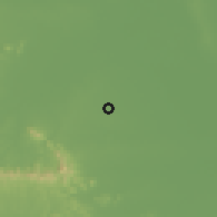 Shaded relief of the 55 km around Zhumadian, drawn from the GMTED2010 grid