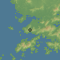 Shaded relief of the 58 km around Zhunmen, drawn from the GMTED2010 grid