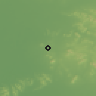 Shaded relief of the 55 km around Zicheng, drawn from the GMTED2010 grid