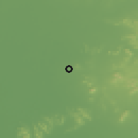 Shaded relief of the 55 km around Zouxian, drawn from the GMTED2010 grid