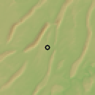 Shaded relief of the 56 km around Daan, drawn from the GMTED2010 grid