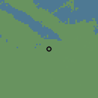 Shaded relief of the 55 km around Dafeng, drawn from the GMTED2010 grid