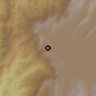 Shaded relief of the 60 km around Bojacá, drawn from the GMTED2010 grid