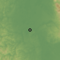 Shaded relief of the 60 km around Bojayá, drawn from the GMTED2010 grid