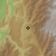 Shaded relief of the 60 km around Bucaramanga, drawn from the GMTED2010 grid