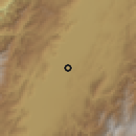 Shaded relief of the 60 km around Bugalagrande, drawn from the GMTED2010 grid