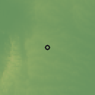 Shaded relief of the 60 km around Caimito, drawn from the GMTED2010 grid