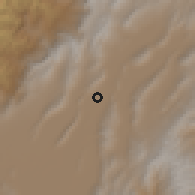 Shaded relief of the 60 km around Cajicá, drawn from the GMTED2010 grid